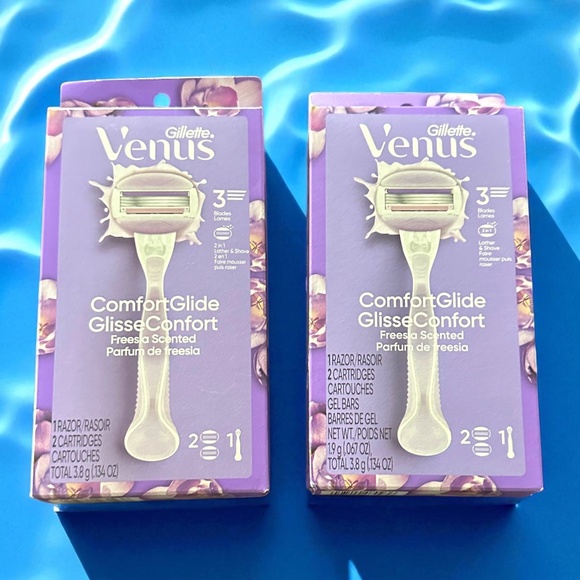gillette Other - Lot of 2 Gillette Venus ComfortGlide Razors for Women - 2 Handles & 4 Cartridge